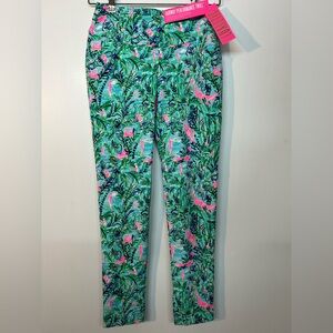 NWT Lilly Pulitzer Luxletic Corso Pant Blue Horizon UPF50+ Golf